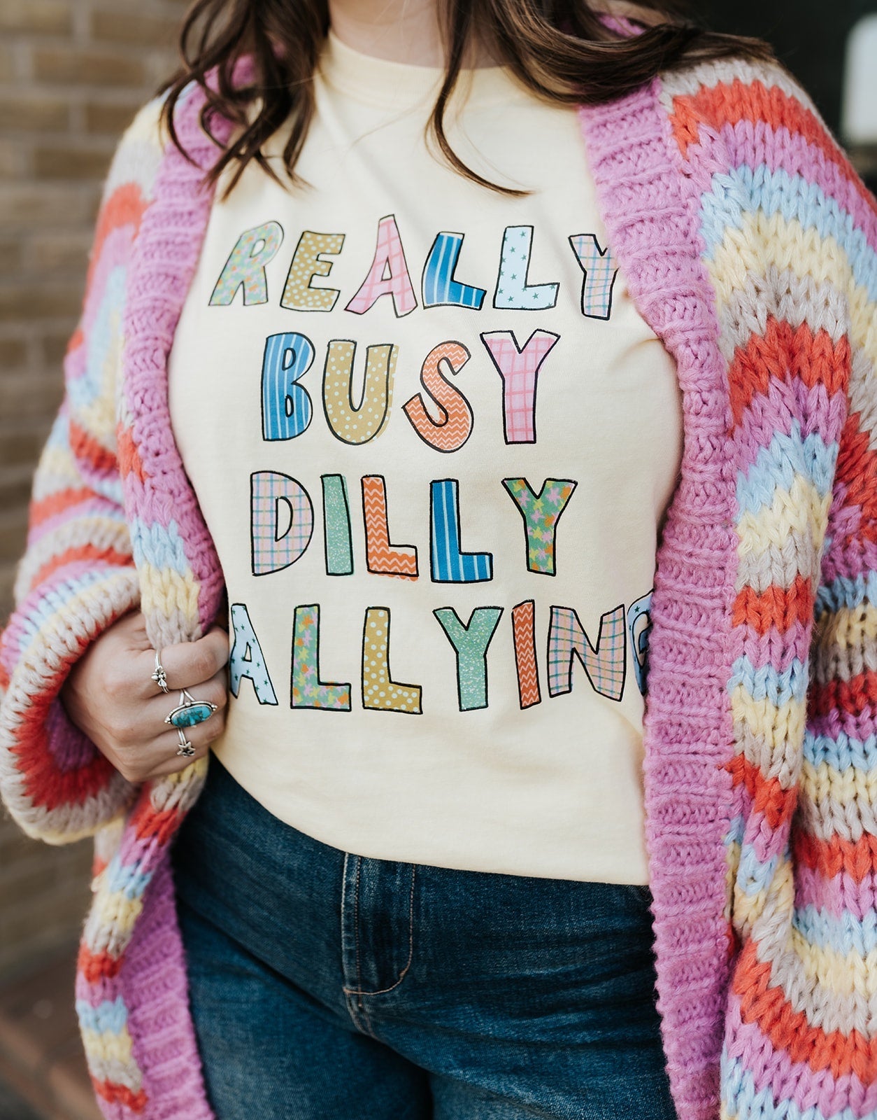 Butter Yellow Dilly Dallying Graphic Tee - Southern Soule Designs