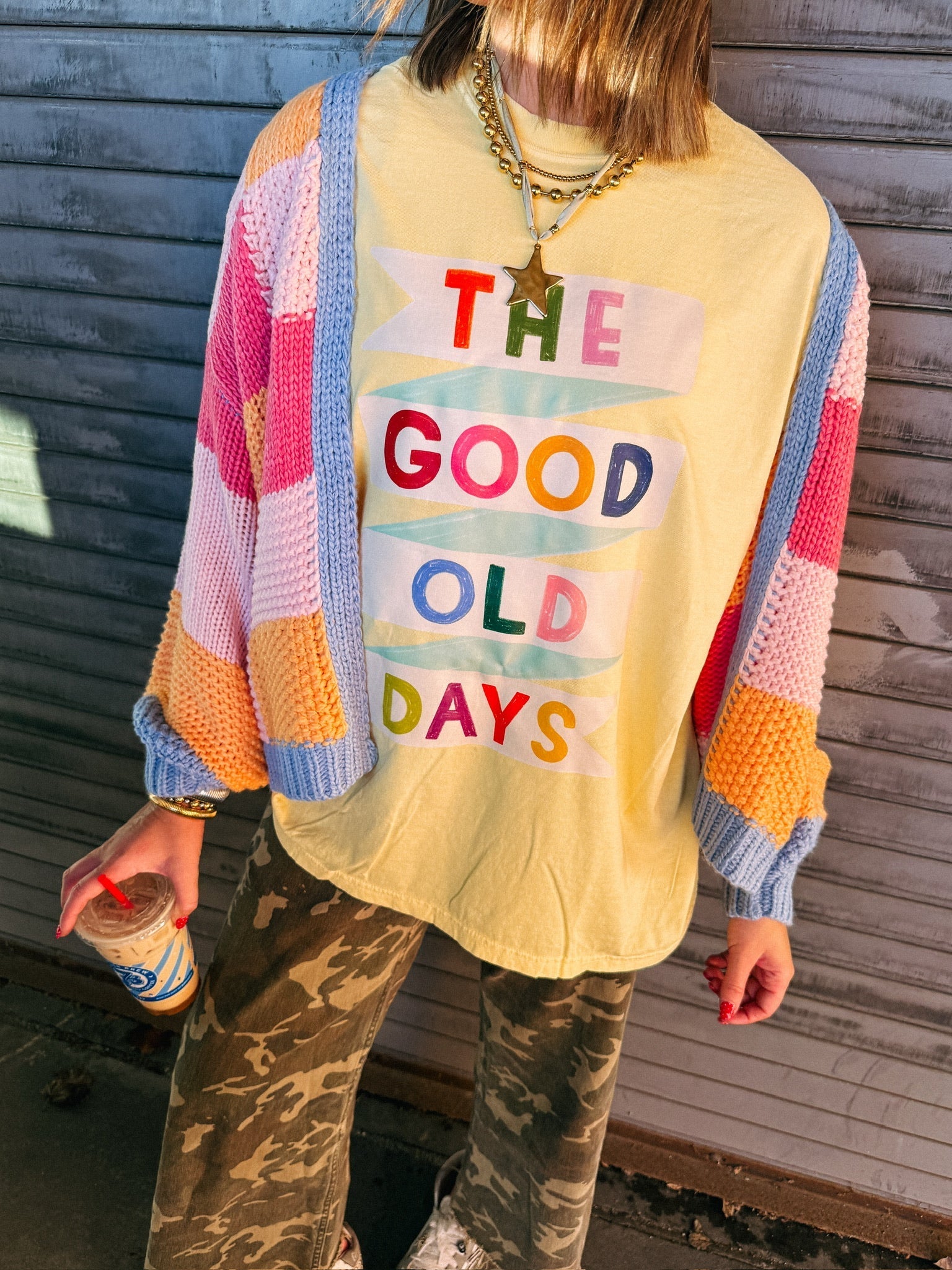 Butter Yellow Good Old Days Tee - Southern Soule Designs
