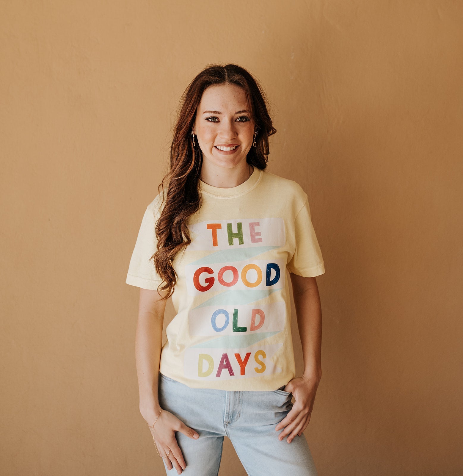 Butter Yellow Good Old Days Tee - Southern Soule Designs