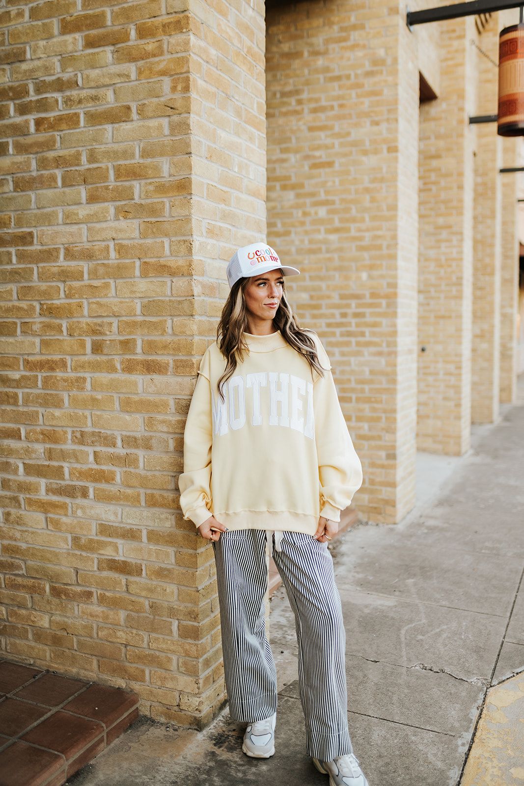 Butter Yellow Mother Mother Mock Neck Sweatshirt IT2594E - Southern Soule Designs