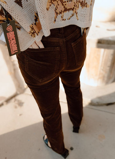 BW1PD04756 Brown Corduroy Bargain Modest Boot - Southern Soule Designs