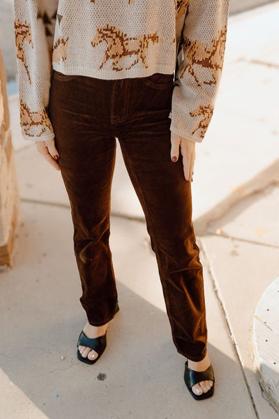 BW1PD04756 Brown Corduroy Bargain Modest Boot - Southern Soule Designs