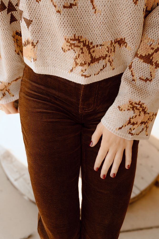 BW1PD04756 Brown Corduroy Bargain Modest Boot - Southern Soule Designs