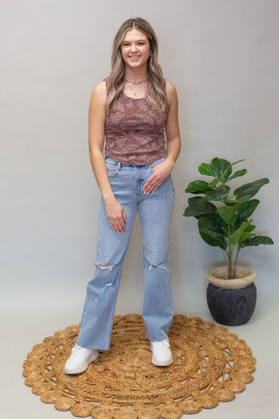 BW20T03904 Brown Tank - Southern Soule Designs