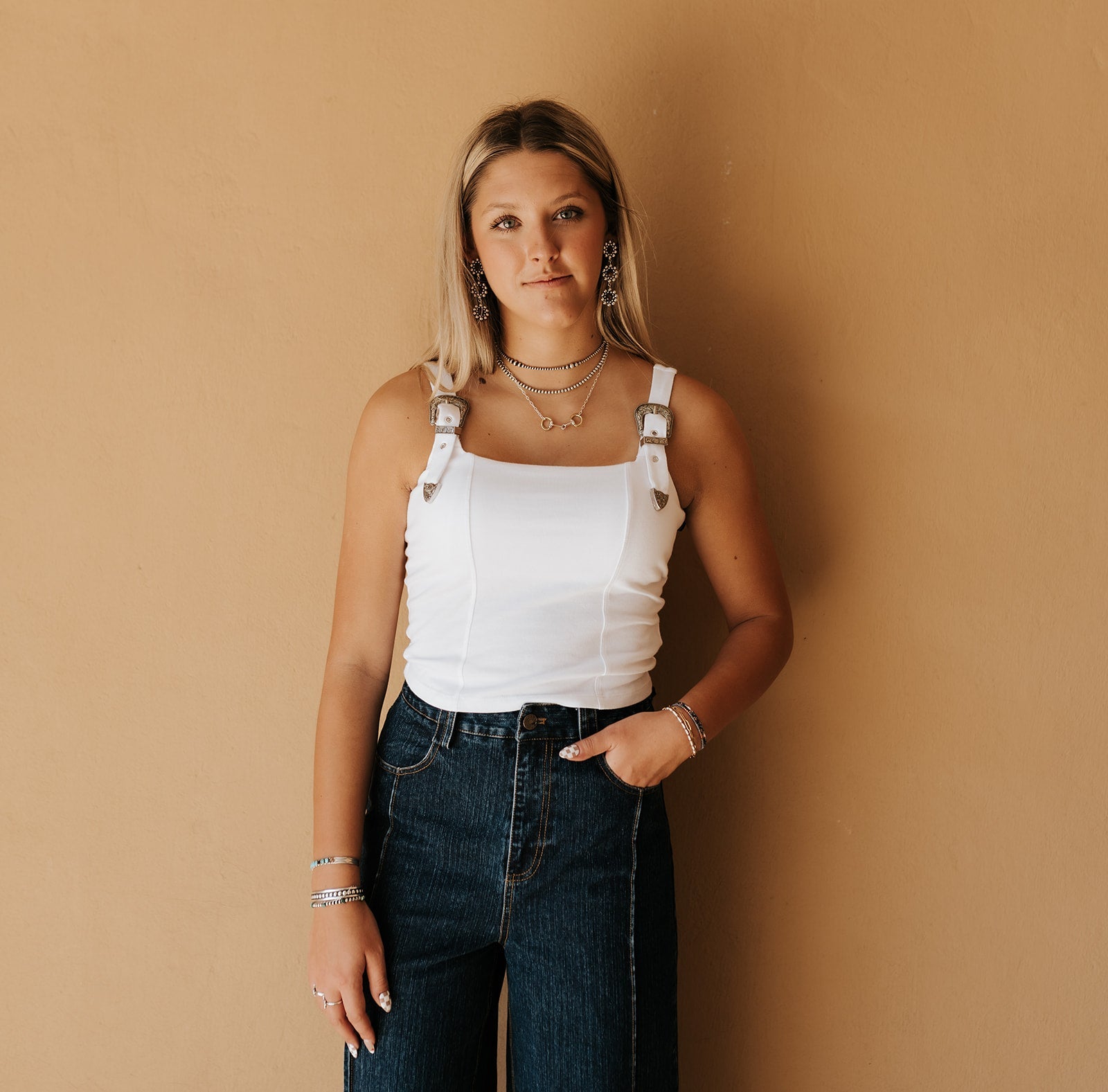 BW20T03905 White Crop Top - Southern Soule Designs