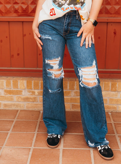 BW6HD03997 Relaxed Flare Jean - Southern Soule Designs