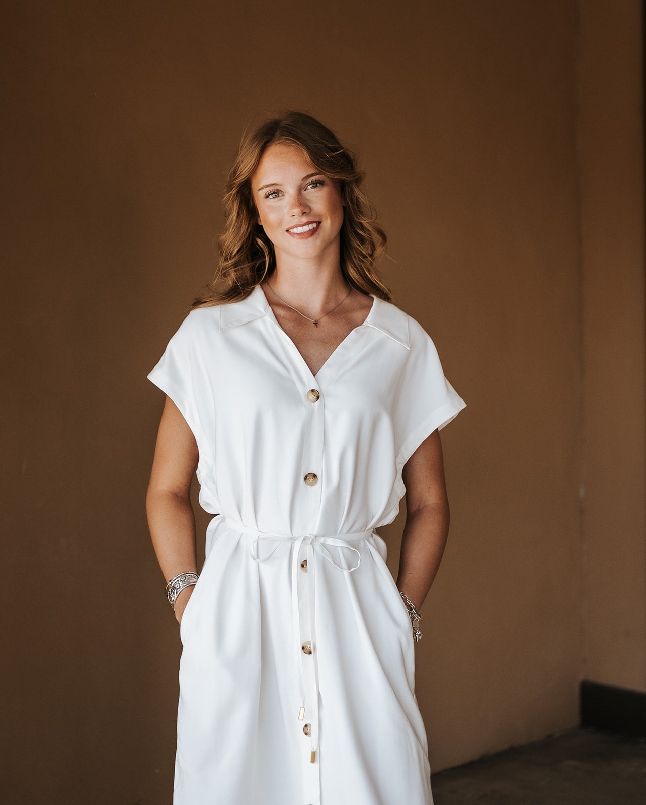 BY Dalano Marshmallow Belt Dress 20818797 - Southern Soule Designs