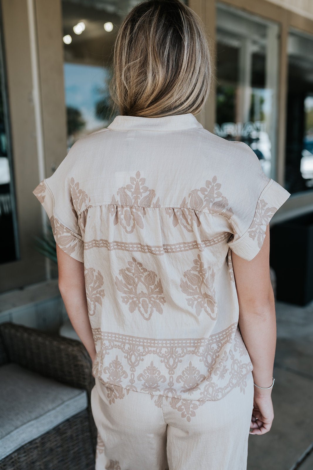 BY Jayce Cement Blouse 20819074 - Southern Soule Designs