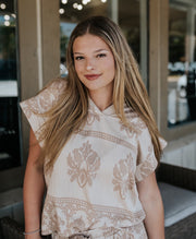 BY Jayce Cement Blouse 20819074 - Southern Soule Designs