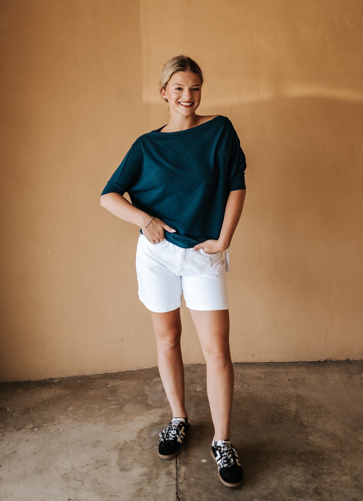 BY Kannia Optical White Shorts 20818967 - Southern Soule Designs