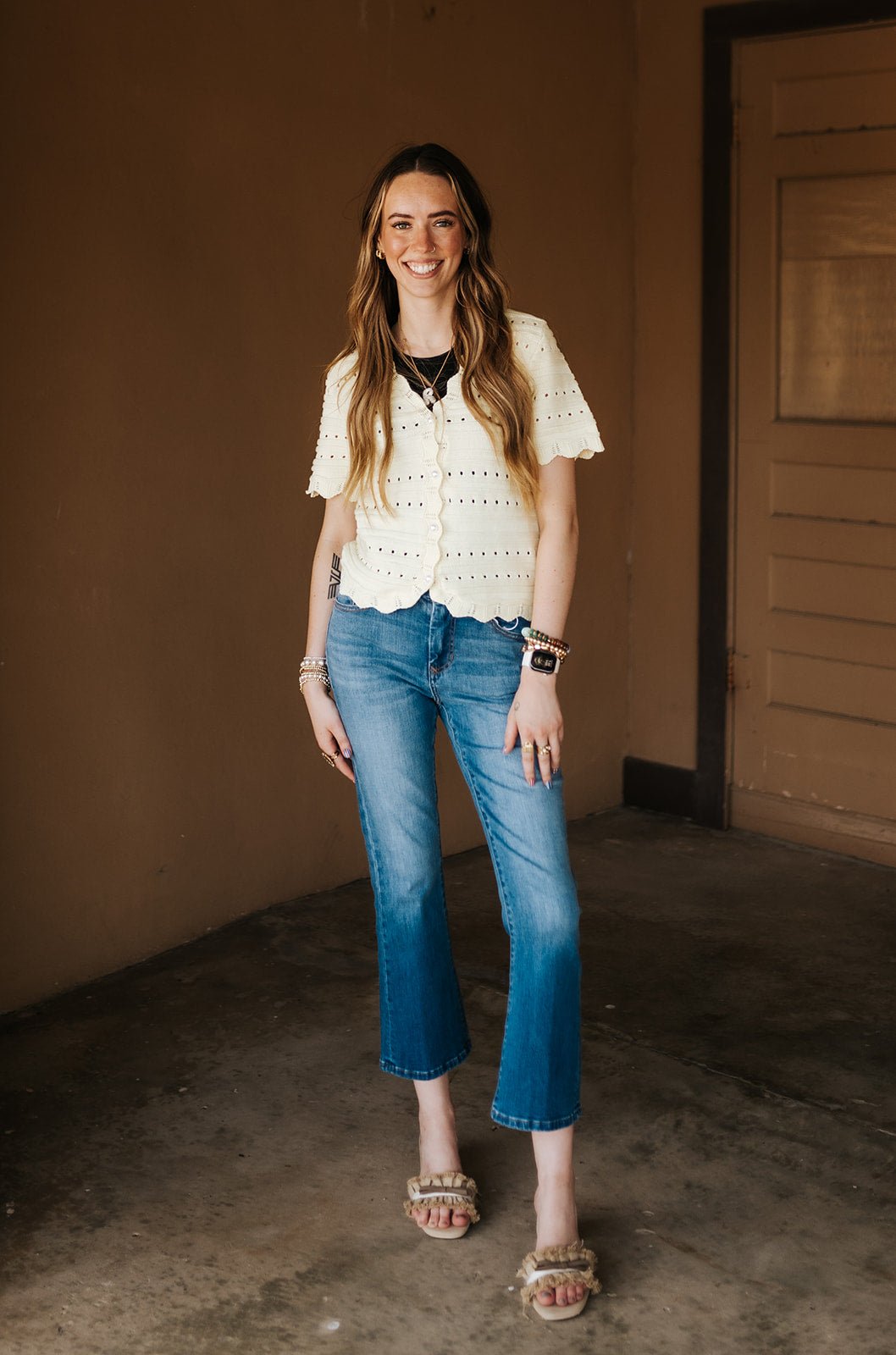 BY Naski Flan Short Sleeve Cardigan 20818889 - Southern Soule Designs