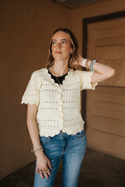 BY Naski Flan Short Sleeve Cardigan 20818889 - Southern Soule Designs