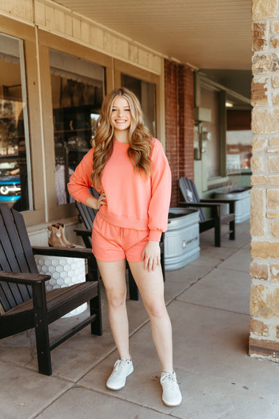 Millie Coral Top and Shorts Set