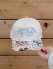Made in the Image of God Cream Snapback Cap