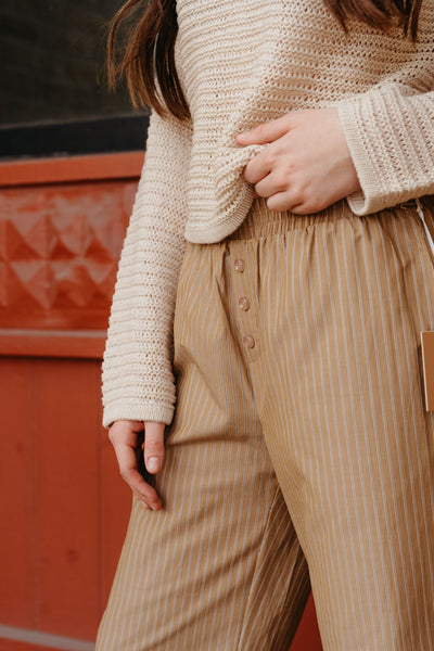 Camel Stripe PJ Style Pants BRP3200 - 1 - Southern Soule Designs