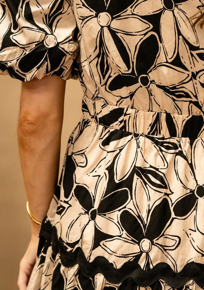 Camo Black Printed Ric Rac Dress UD2036 - Southern Soule Designs