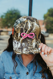 Camo Pink Bow Trucker Hat - Southern Soule Designs