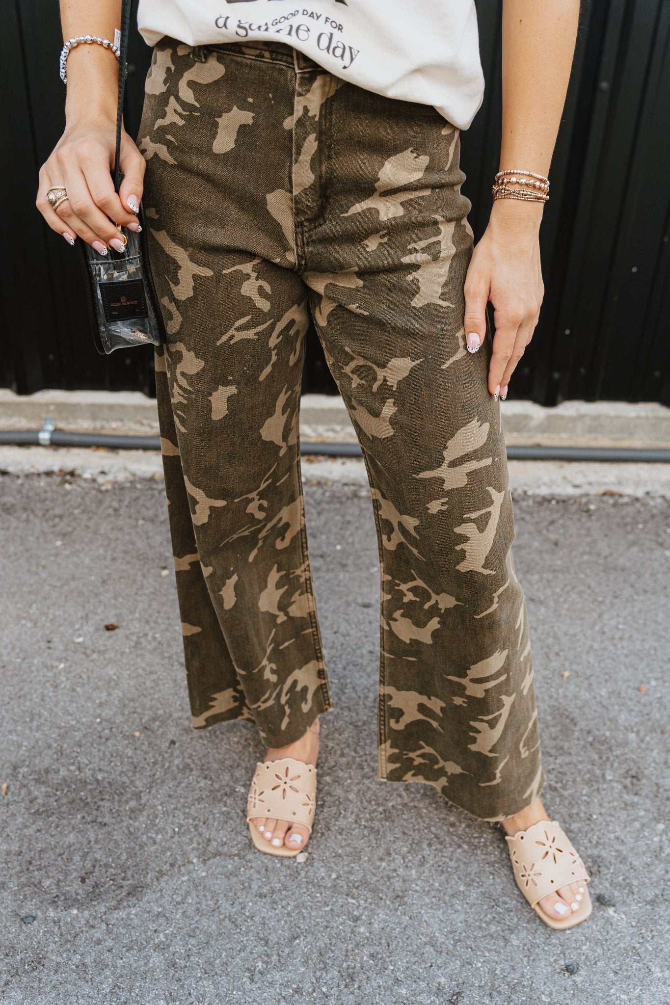 Camouflage Print Stretch Pants P5415 - Southern Soule Designs