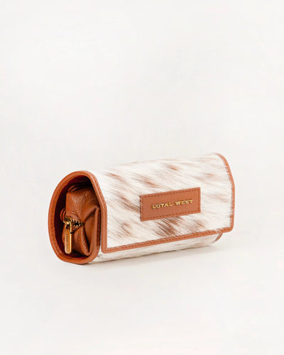 Canyon Jewelry Case - Brown & White Cowhide - Southern Soule Designs