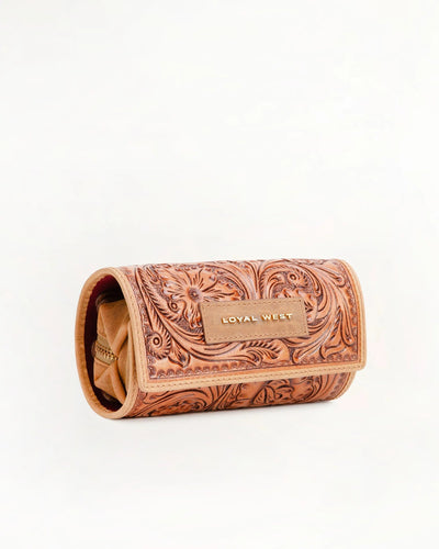 Canyon Jewelry Case - Handtooled Leather - Southern Soule Designs