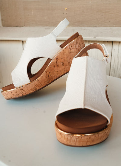 Carley Ivory Lizard 2 Wedge - Southern Soule Designs
