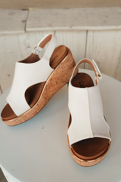 Carley Ivory Lizard 2 Wedge - Southern Soule Designs