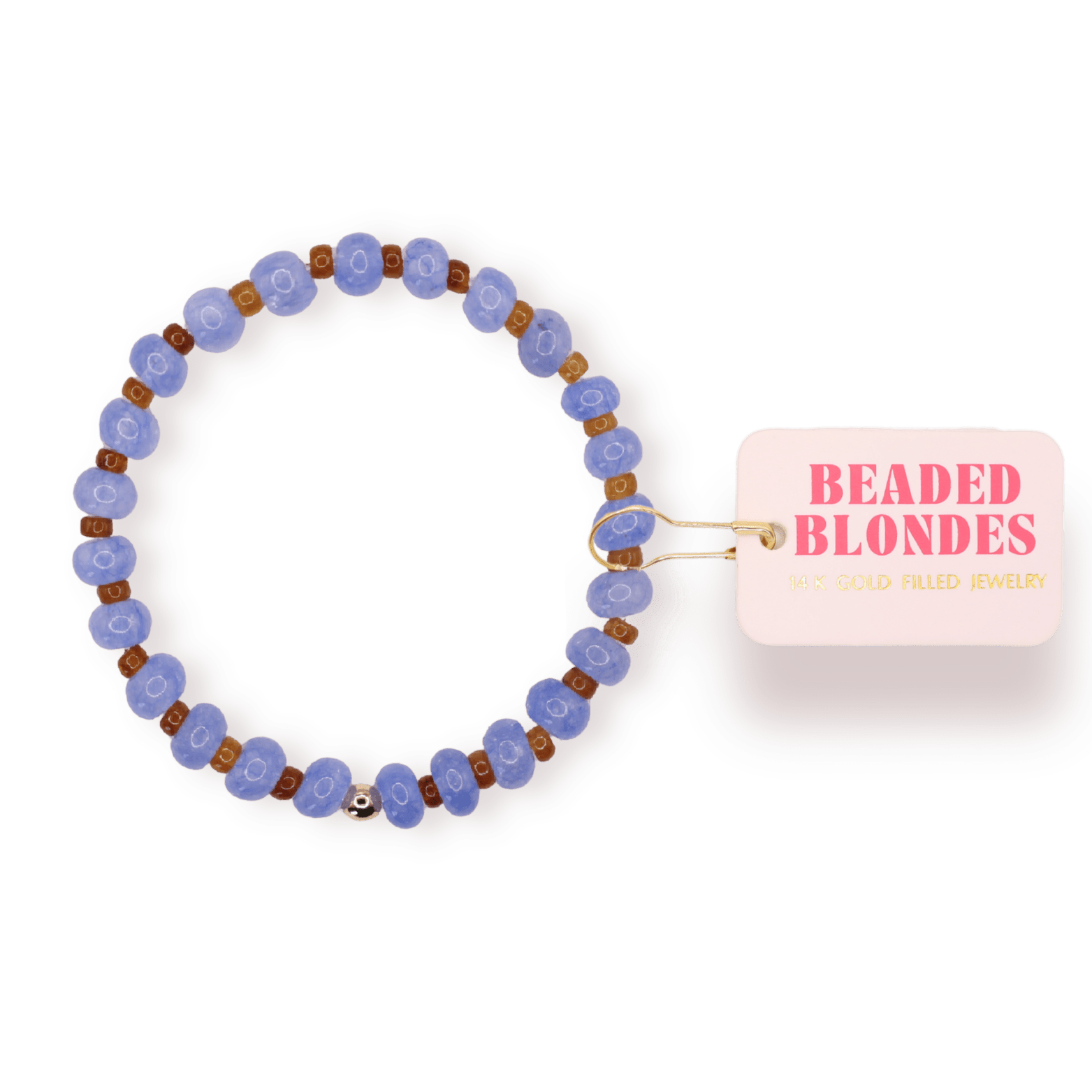 Caroline Bracelet in Blue and Brown - Southern Soule Designs