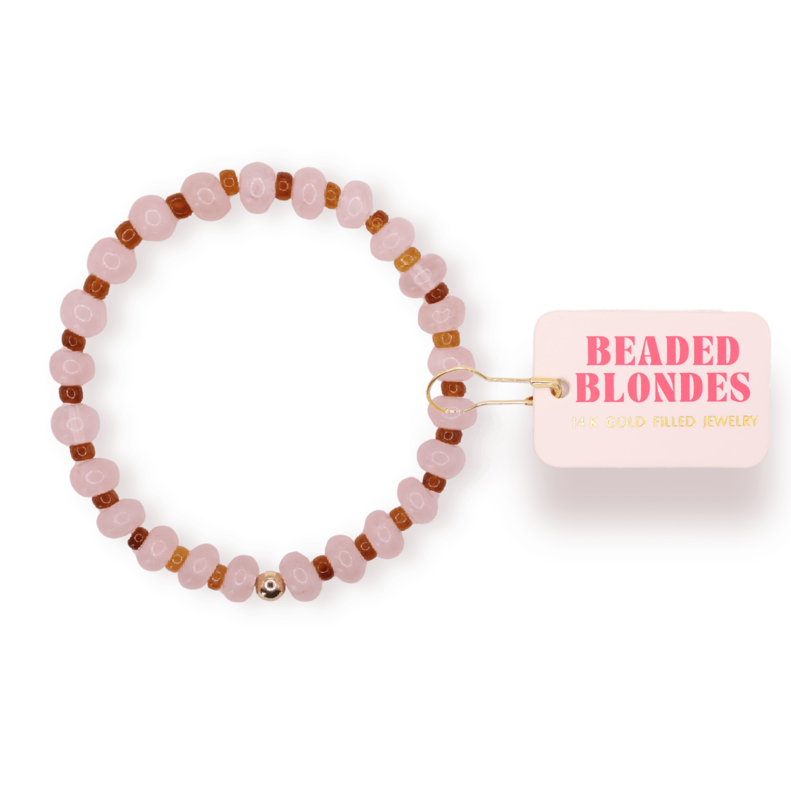 Caroline Bracelet in Pink and Brown - Southern Soule Designs