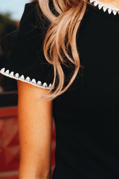 Cassis Rib Tee Black ZT252708 - Southern Soule Designs