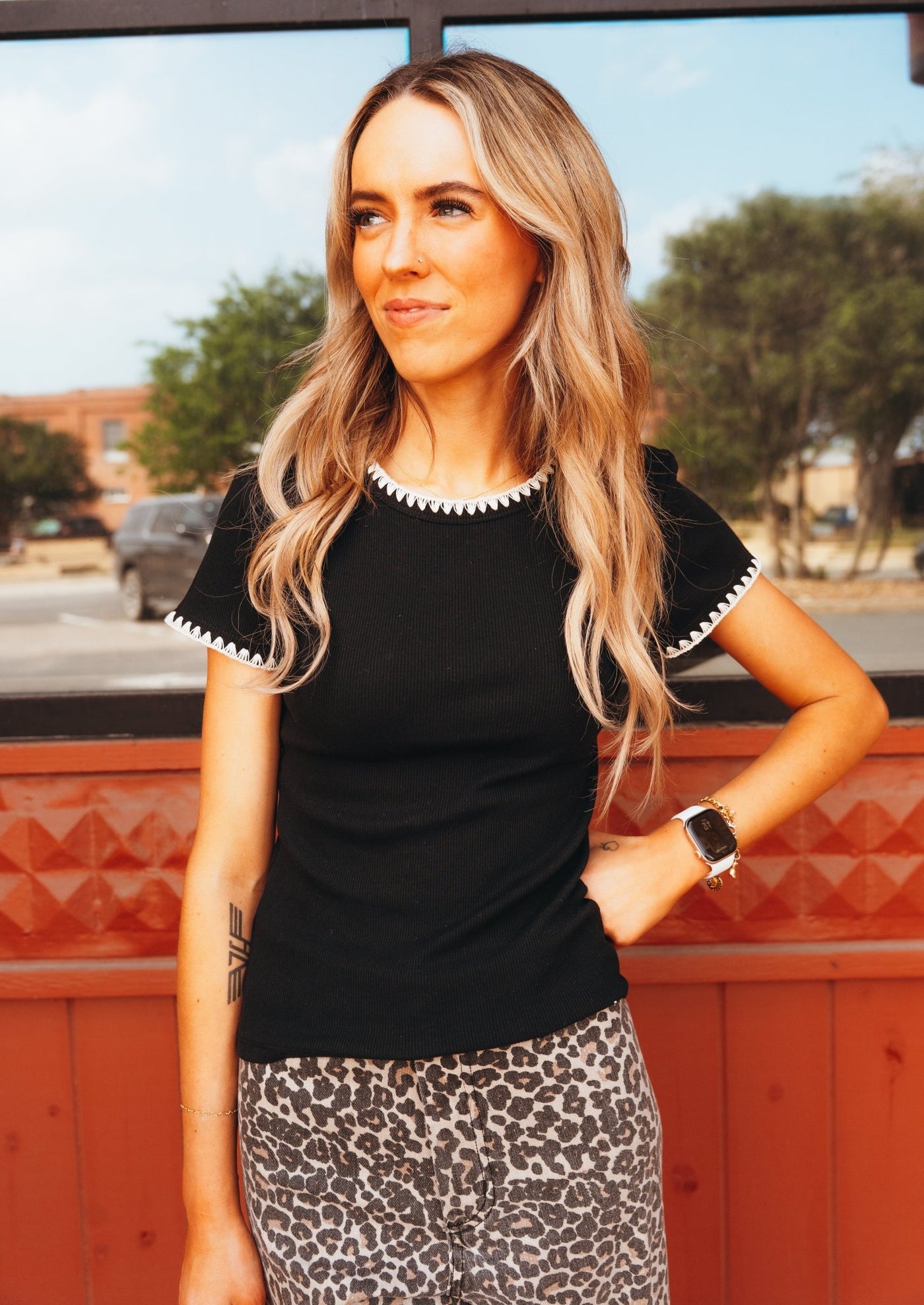 Cassis Rib Tee Black ZT252708 - Southern Soule Designs