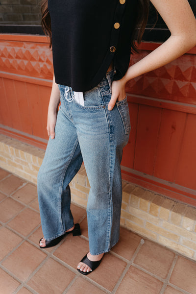 Medium Wash Relaxed Straight Jean BP470N