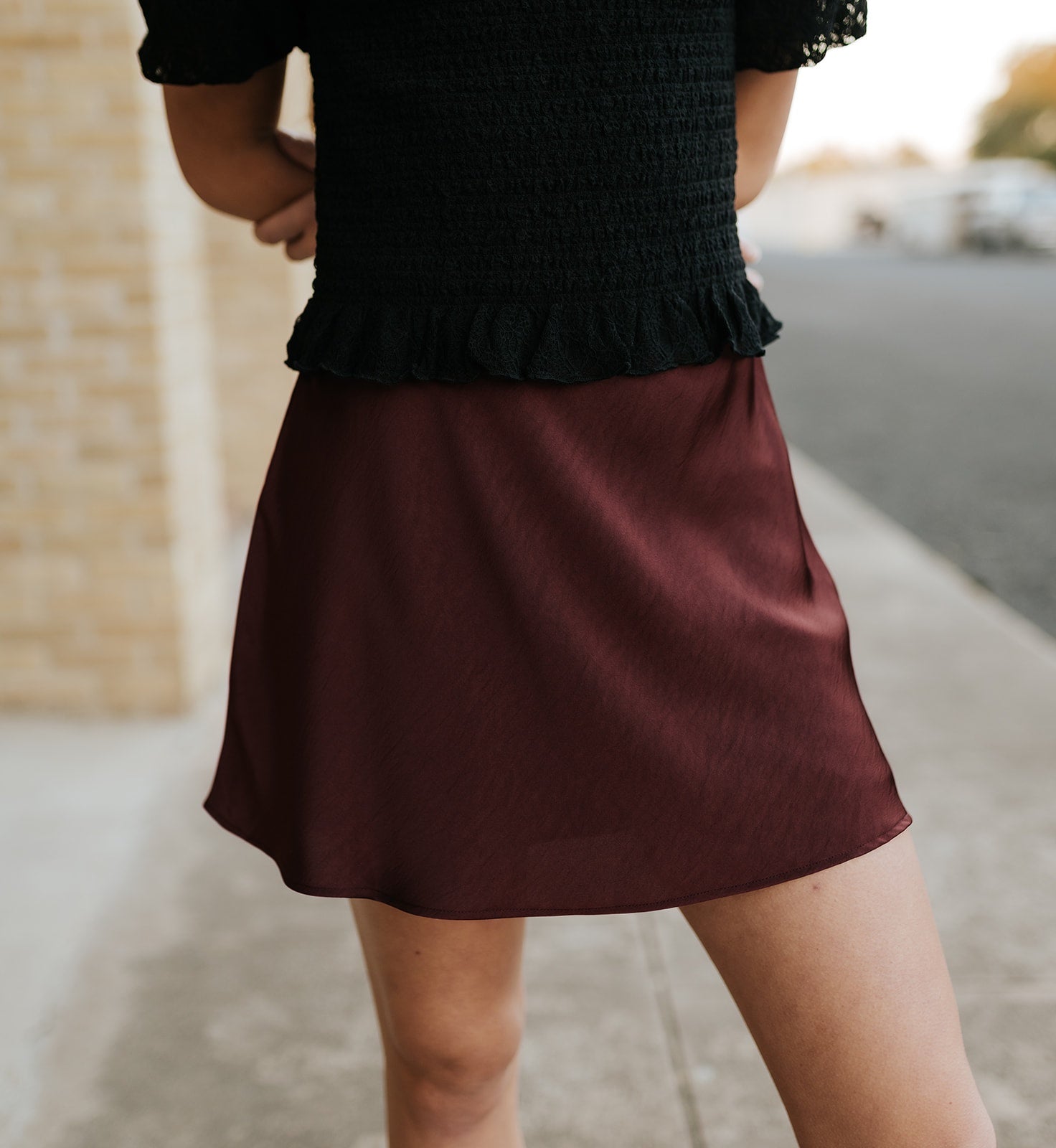 Chablis Mini Skirt Merlot ZK254561 - Southern Soule Designs