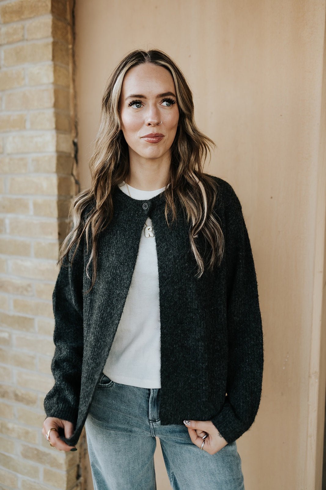Charcoal Cardigan TBW14013 - Southern Soule Designs