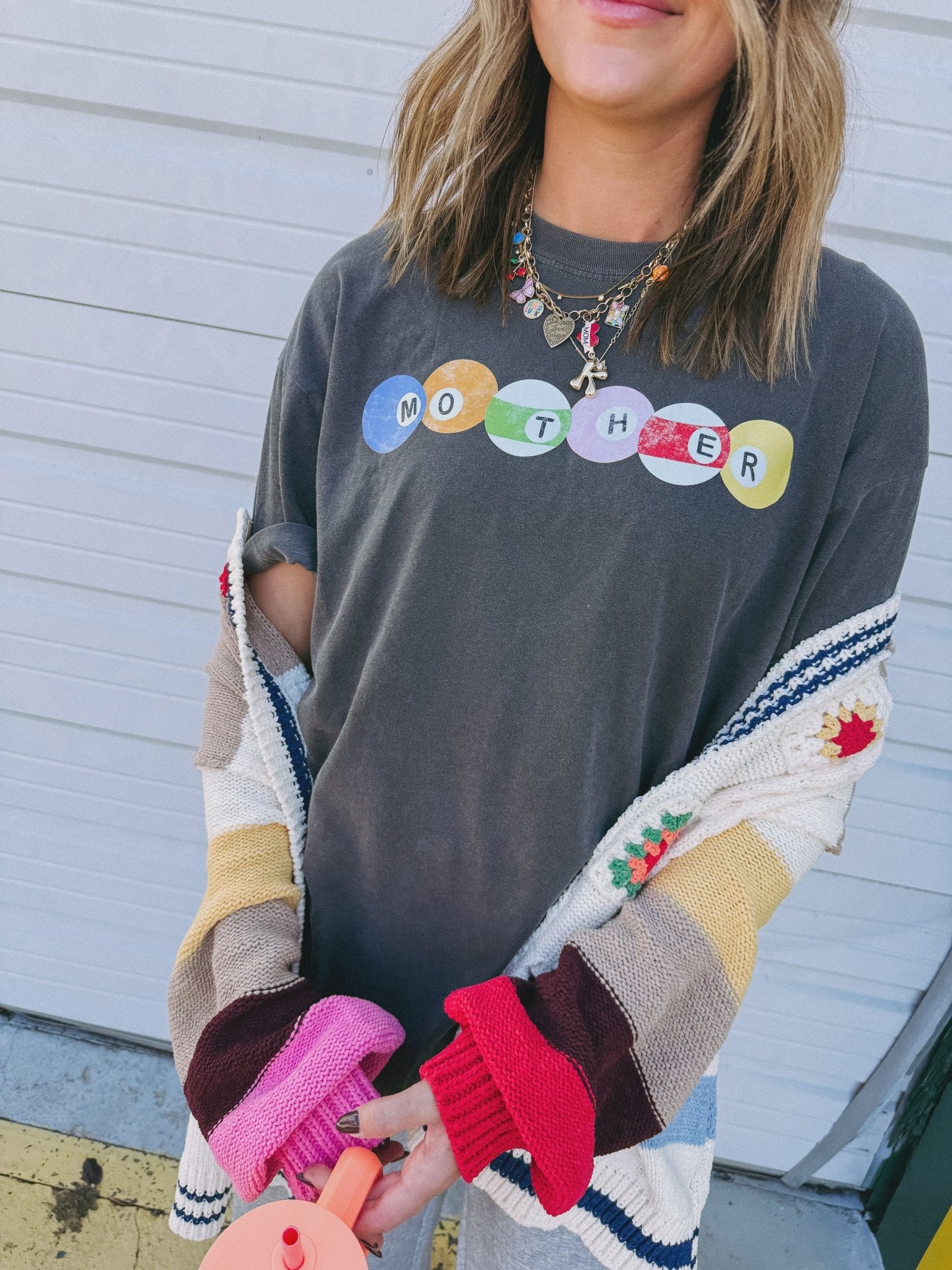 Charcoal Mother 8 Ball Tee - Southern Soule Designs