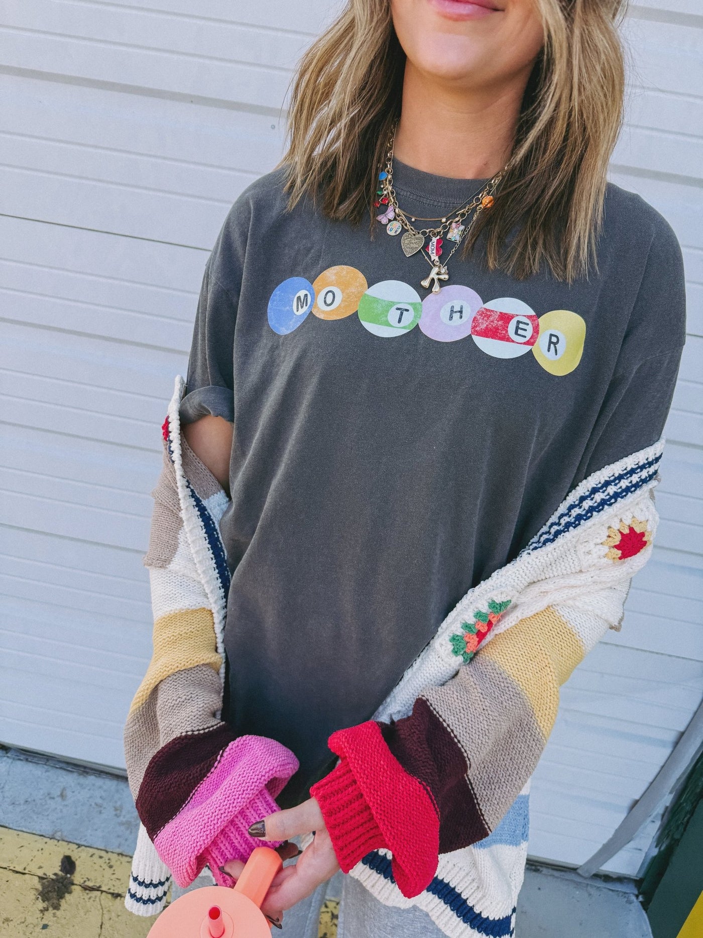 Charcoal Mother 8 Ball Tee - Southern Soule Designs