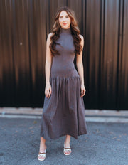 Charcoal Sleeveless Maxi Dress ILD4273 - Southern Soule Designs