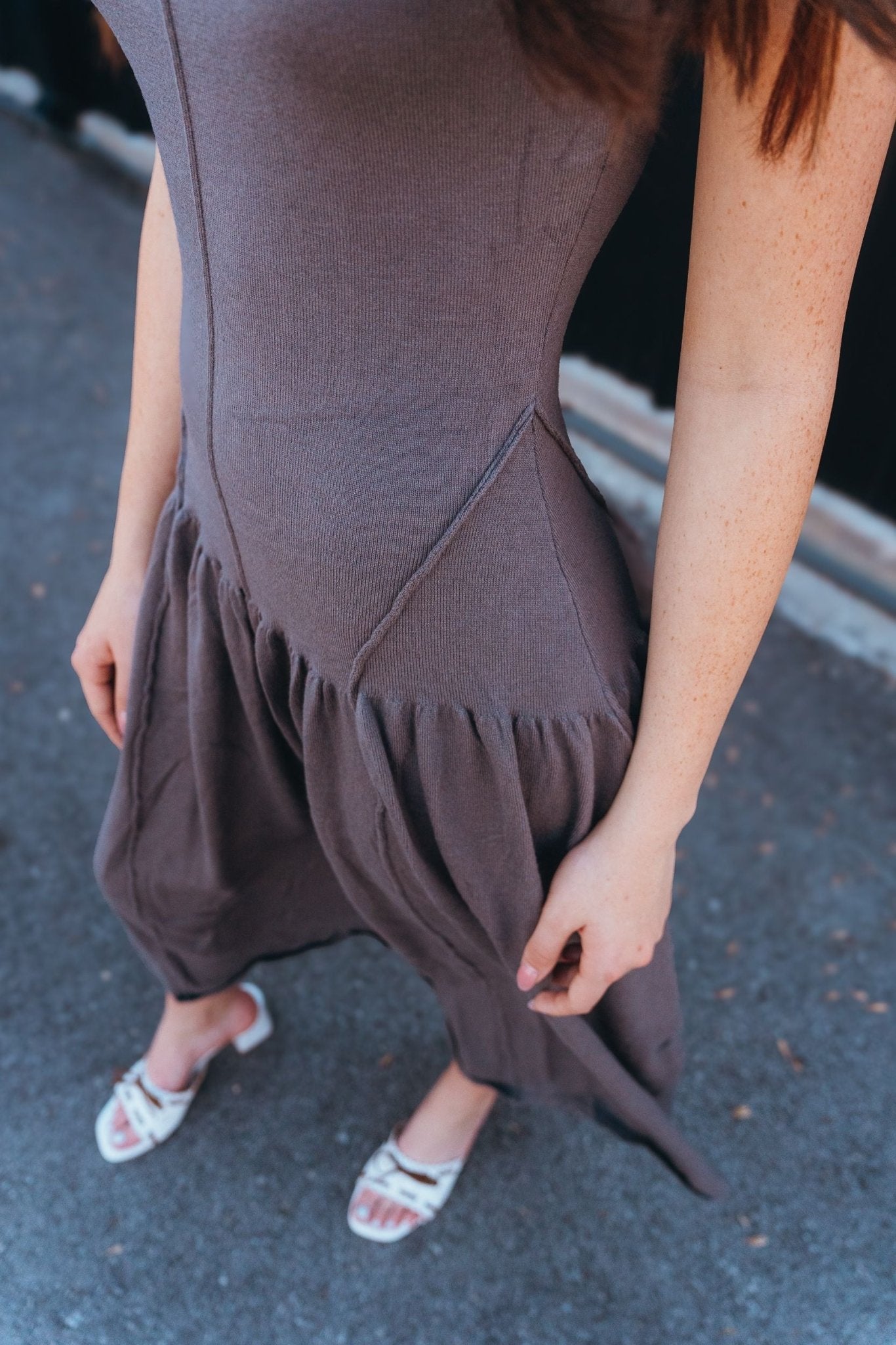 Charcoal Sleeveless Maxi Dress ILD4273 - Southern Soule Designs