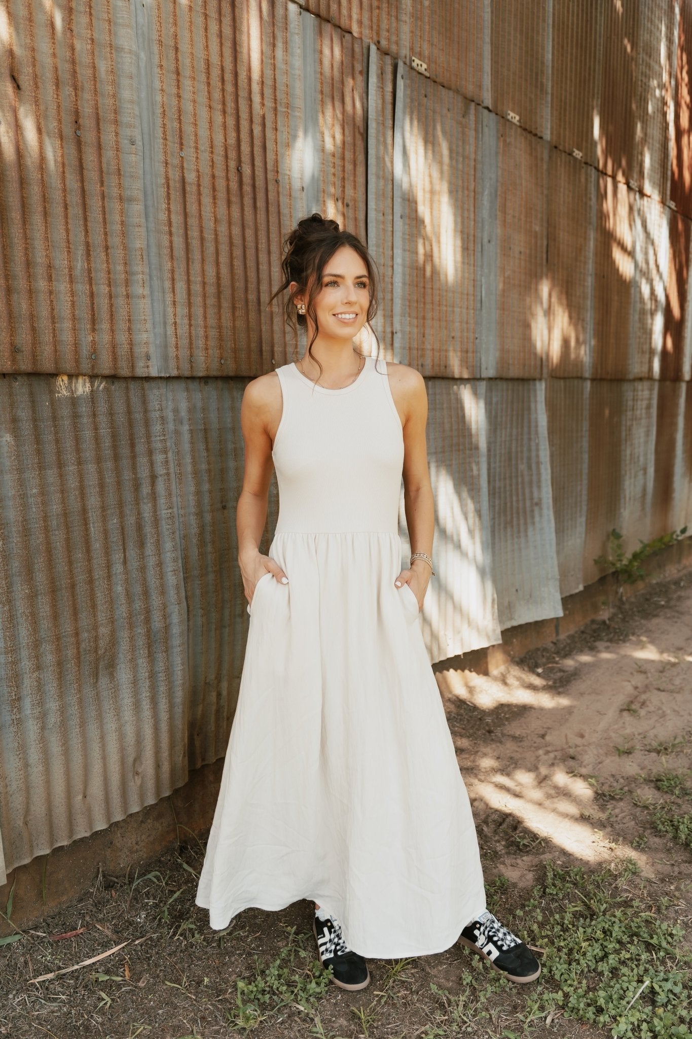 Charlotte Midi Dress Crystal ZD253191 - Southern Soule Designs