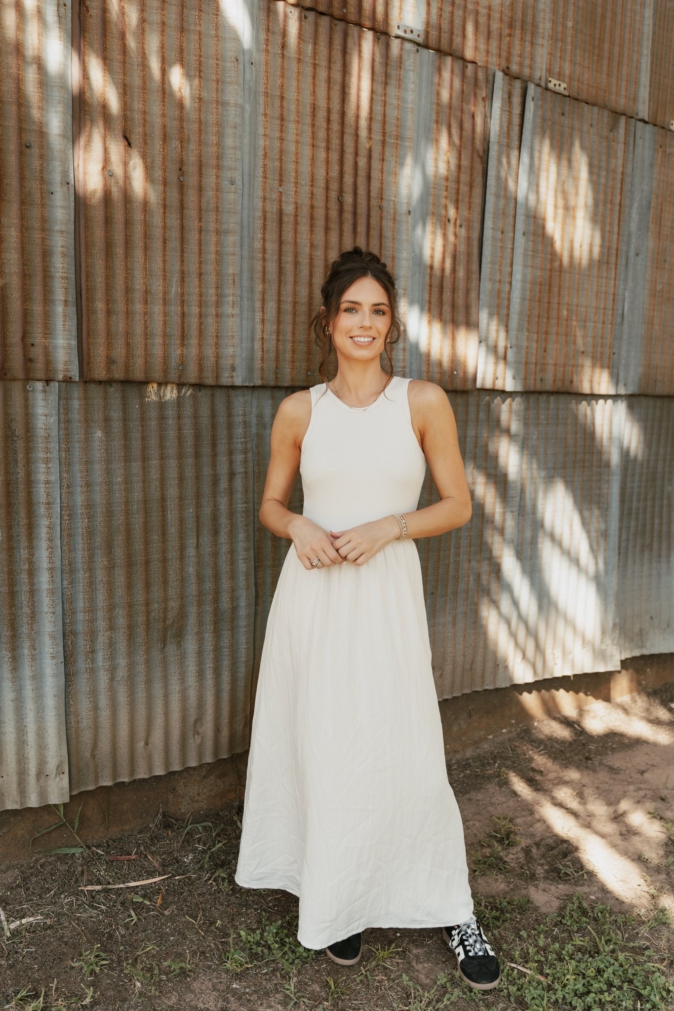 Charlotte Midi Dress Crystal ZD253191 - Southern Soule Designs