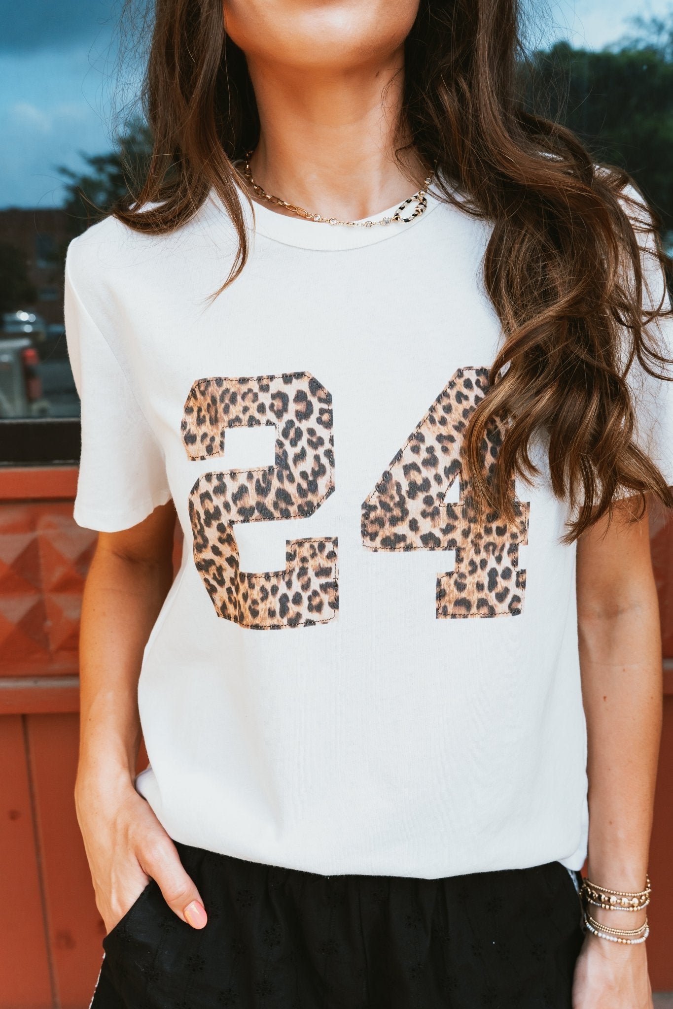 Cheetah Number Graphic Tee TBT13827 - Southern Soule Designs