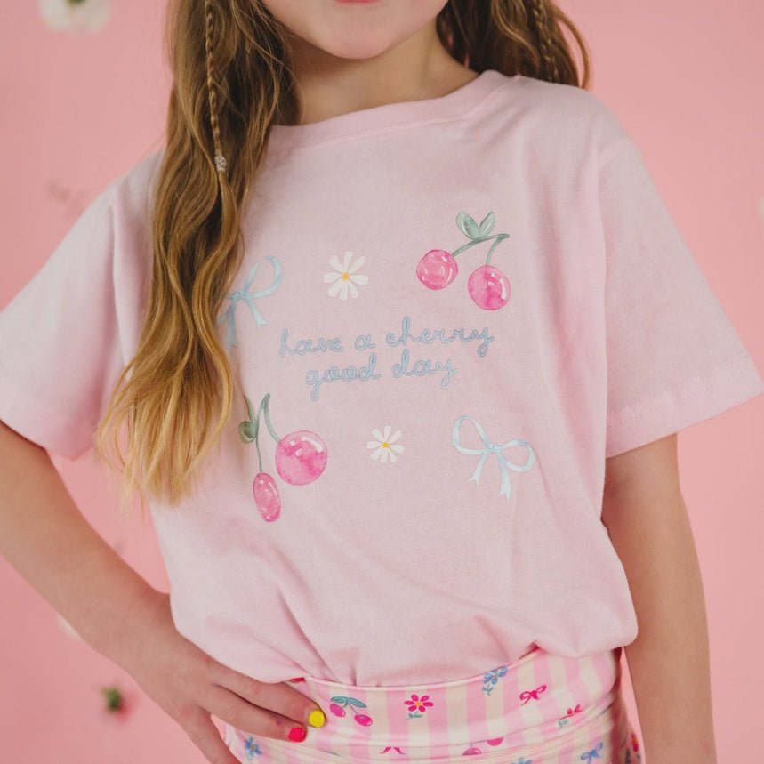 Cherry Good Day Short Sleeve T-Shirt GST - 391 BA - Southern Soule Designs