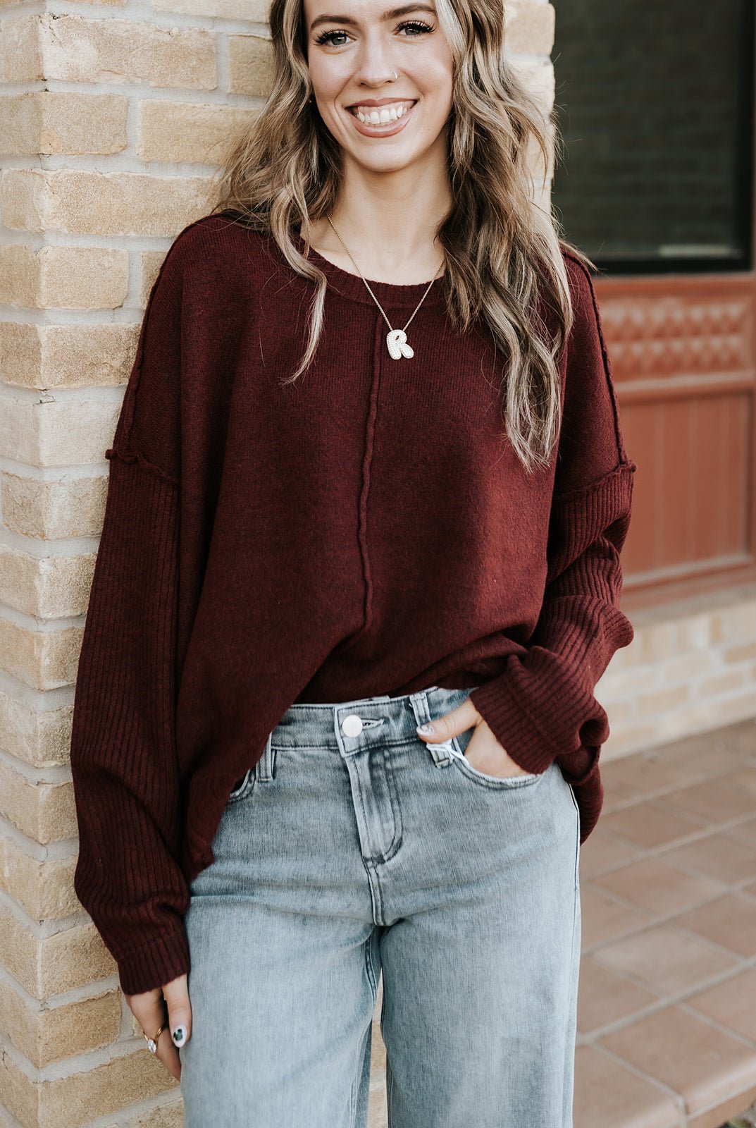 Cherry Laquer Ayat Sweater - Southern Soule Designs