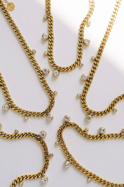 Chloe Crystal Cuban Chain Necklace - Southern Soule Designs