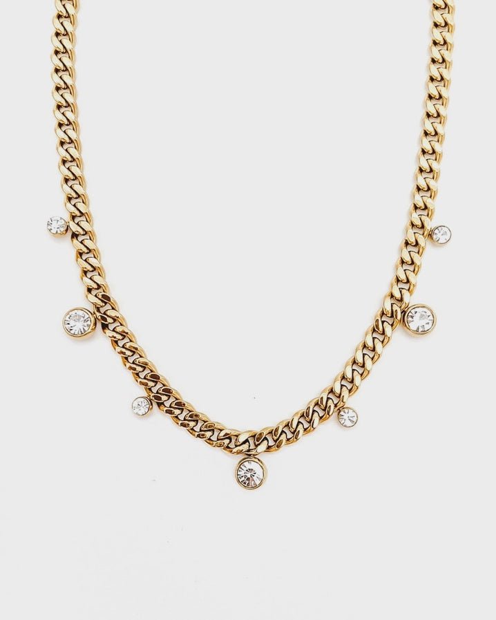 Chloe Crystal Cuban Chain Necklace - Southern Soule Designs