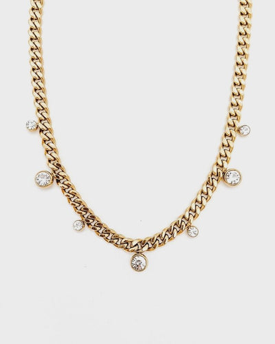 Chloe Crystal Cuban Chain Necklace - Southern Soule Designs