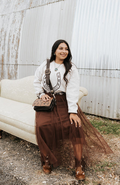 Chocolate Midi Skirt TU4300 - Southern Soule Designs