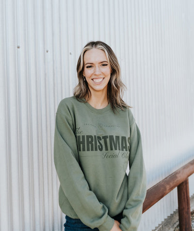 Christmas Social Club Graphic Sweatshirt - Southern Soule Designs
