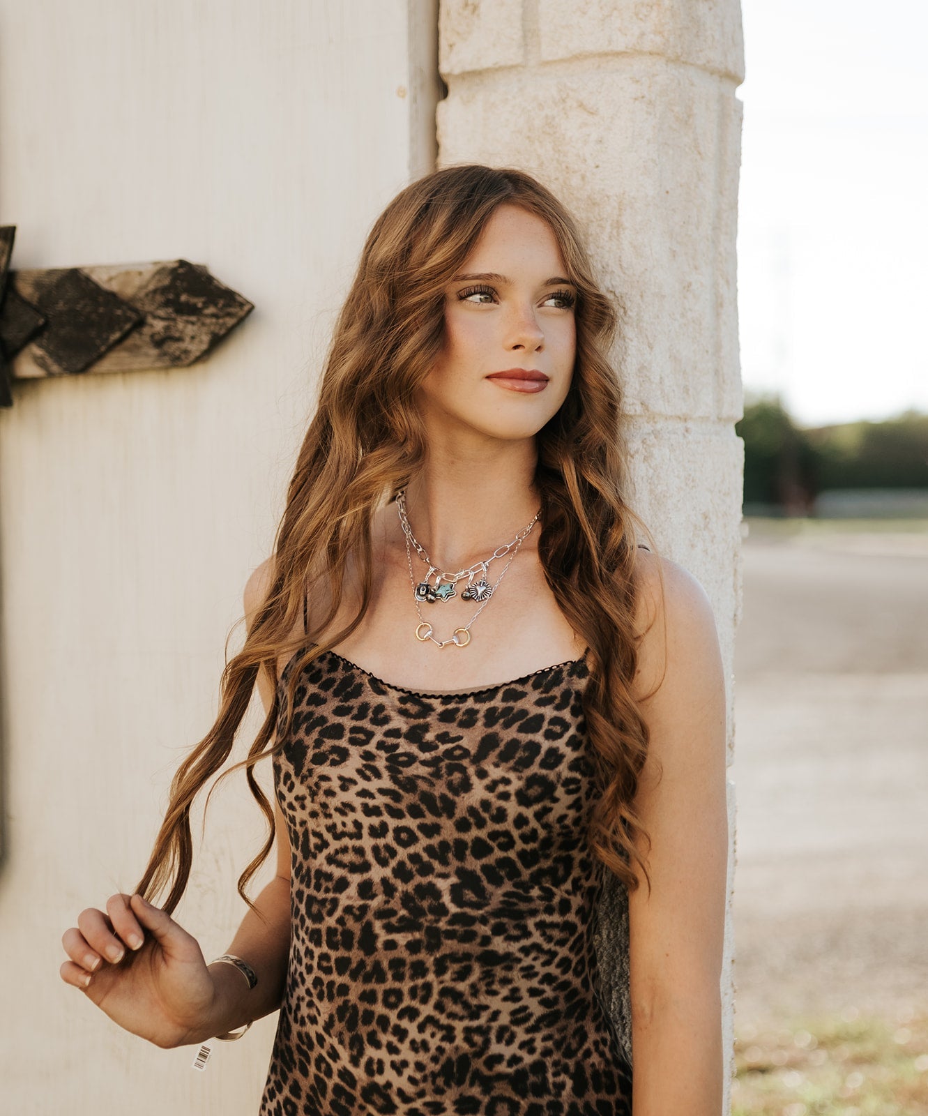 Cielo Leopard Midi Dress Desert Tan ZD253232 - Southern Soule Designs