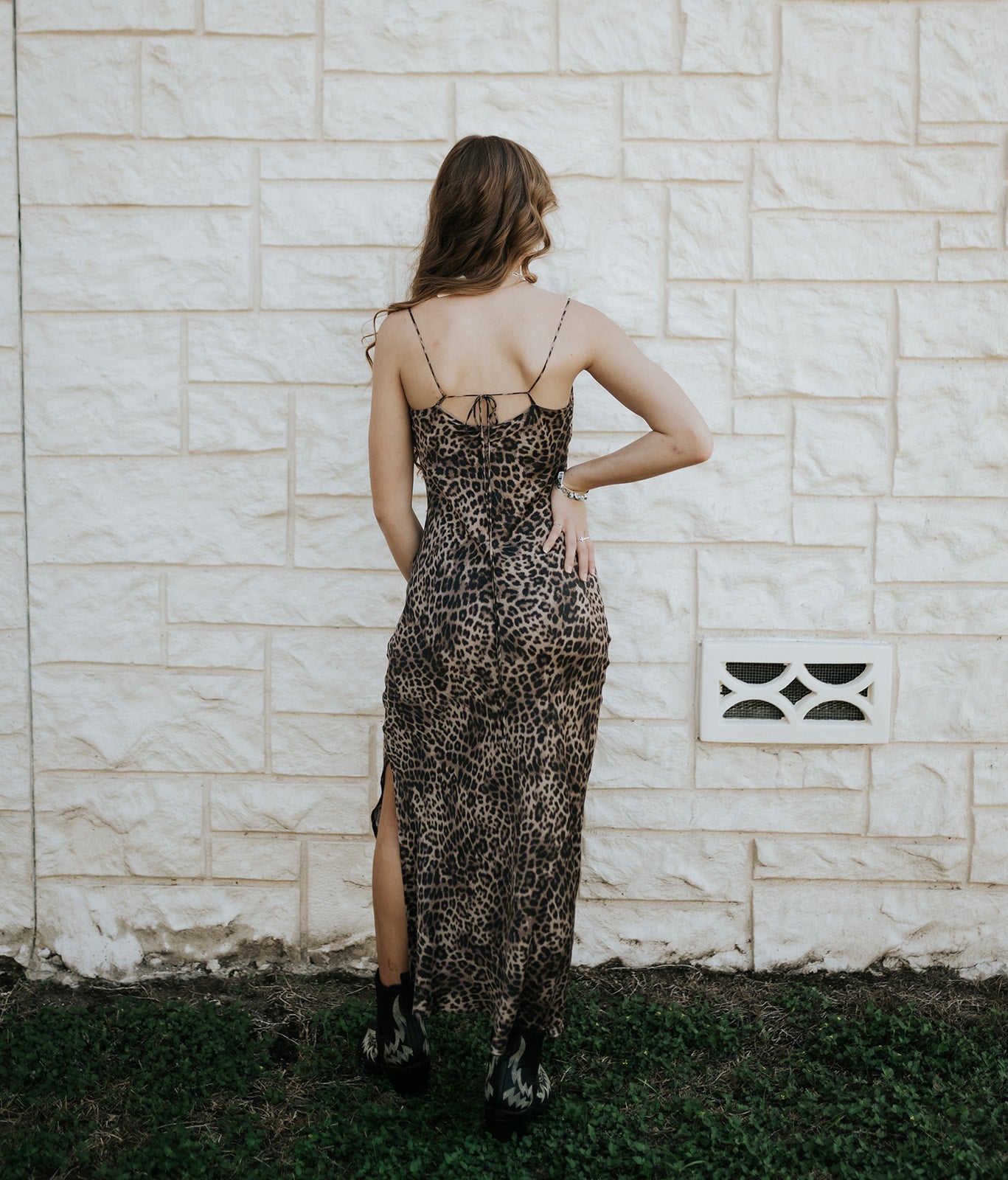 Cielo Leopard Midi Dress Desert Tan ZD253232 - Southern Soule Designs