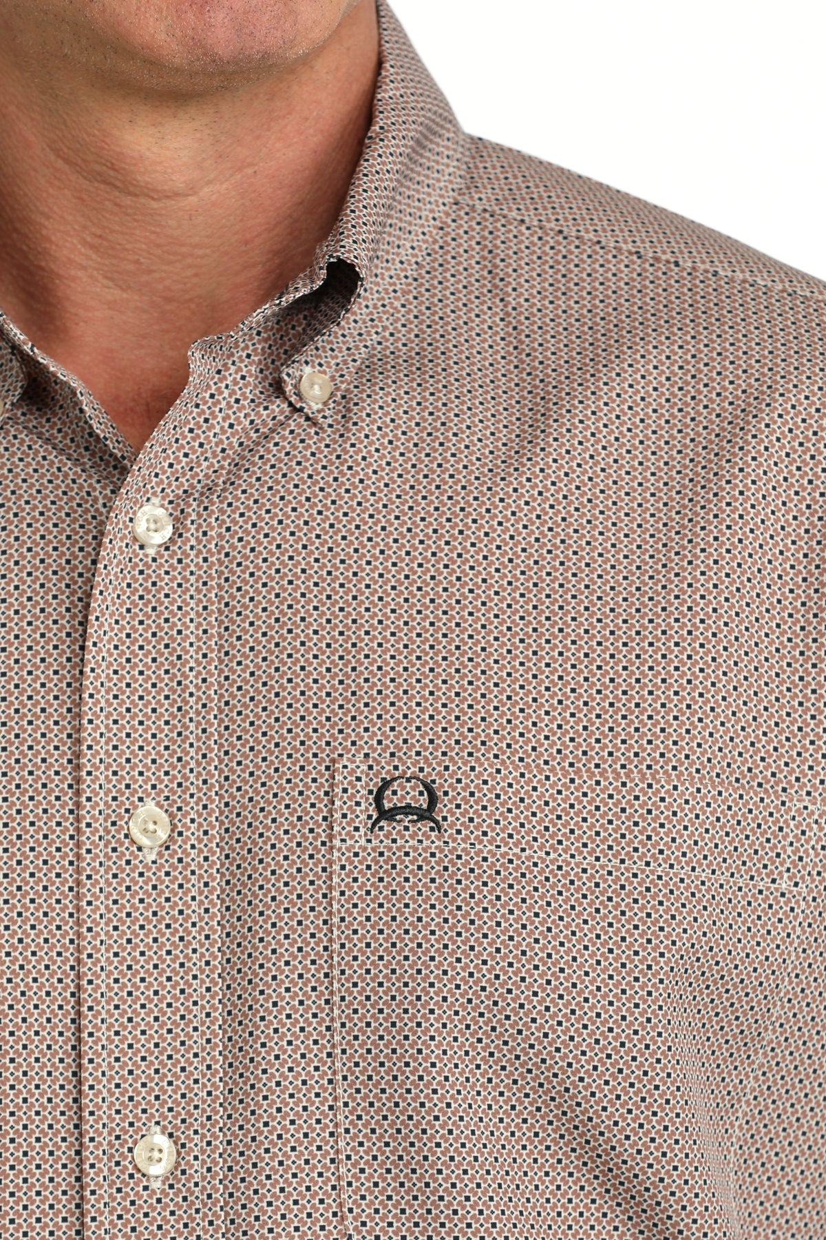 Cinch Arenaflex SS Print Shirt Brown MTW1725006 - Southern Soule Designs